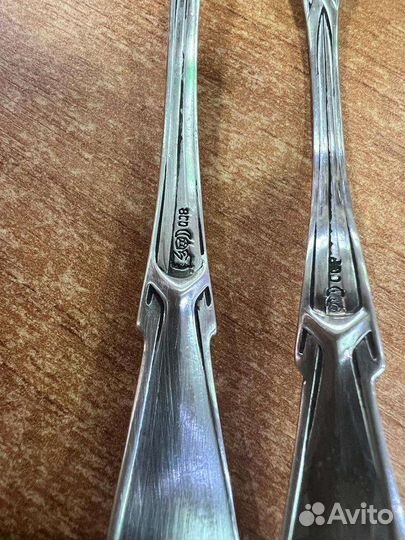 Набор серебро вилка и ножик
