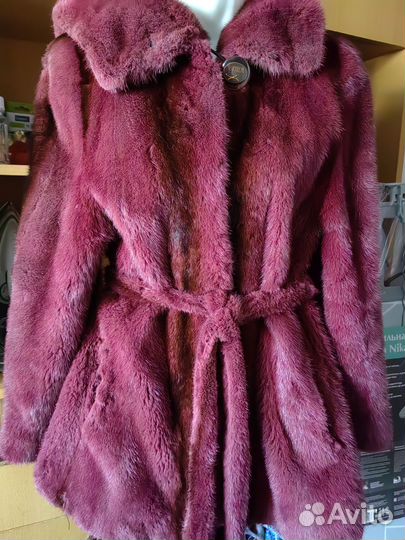 Шуба норковая с капюшоном 42 44