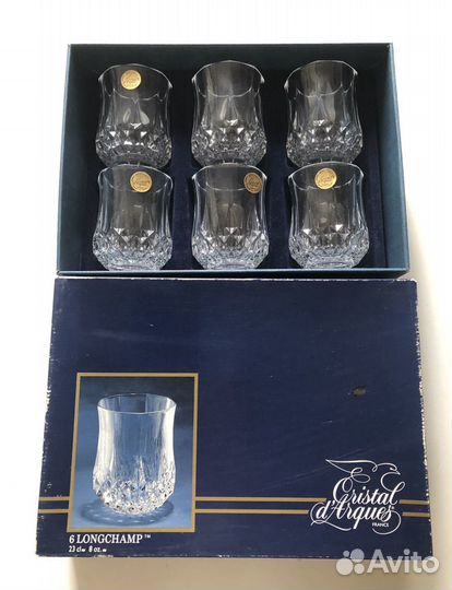 Новый набор стаканов для виски Cristal d'arques