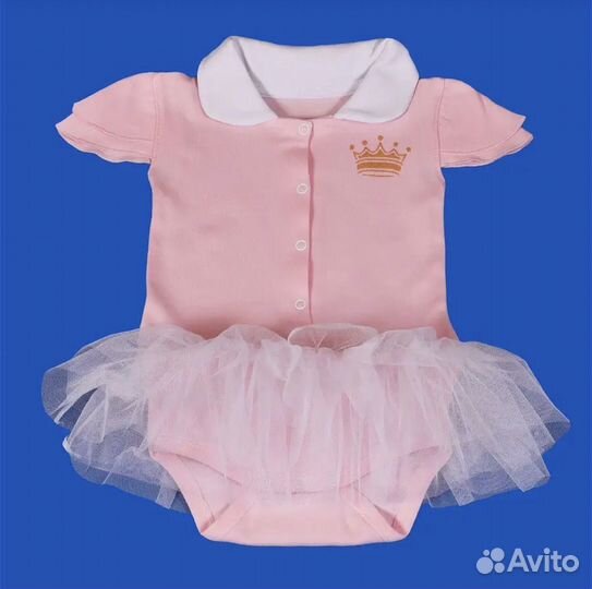 Платье-боди для девочки р.68