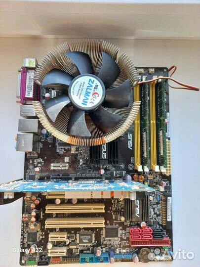 Материнская плата с процессором 775