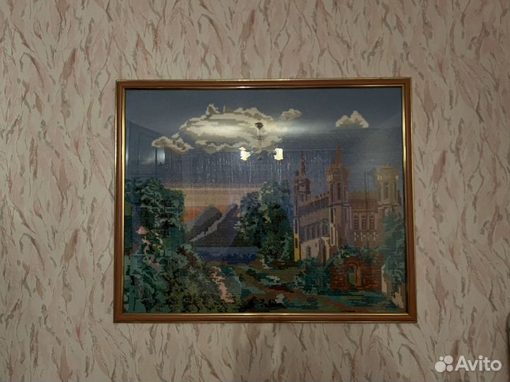 Картина вышитая крестом ручная работа