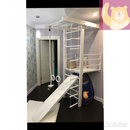 Шведская стенка с балконом и аксессуарами