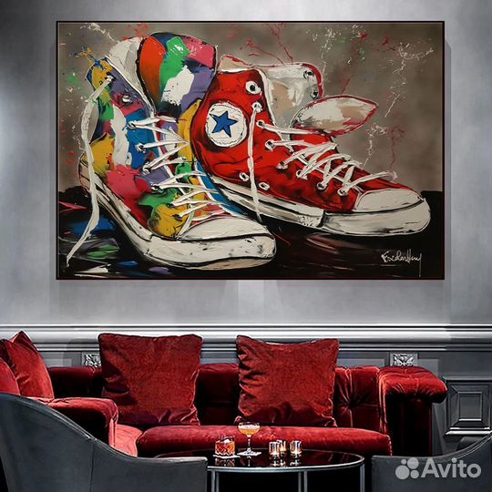 Картины интерьерные кеды