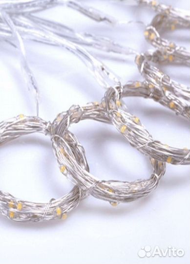 Новогодняя гирлянда штора 3*3м