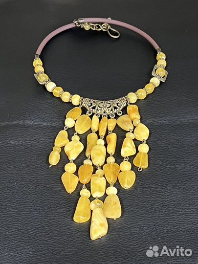 Колье Янтарное с подвесами