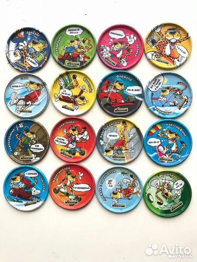 Фишки, сотки, кэпсы, биты metal Tazo cheetos