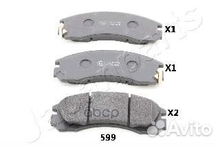 Колодки тормозные дисковые, комплект PA599AF Ja