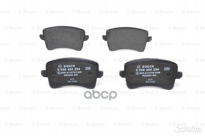 Колодки тормозные дисковые зад 0986494254 B
