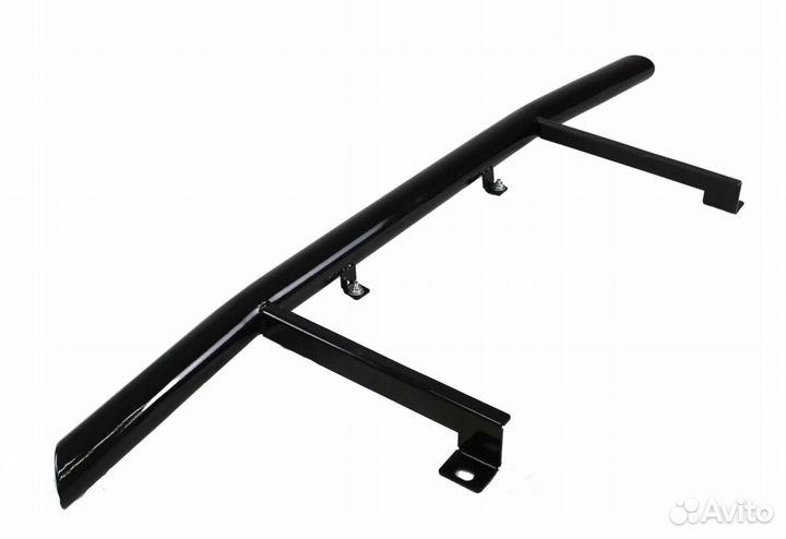 Защита переднего бампера Нива 21214 черный матовый