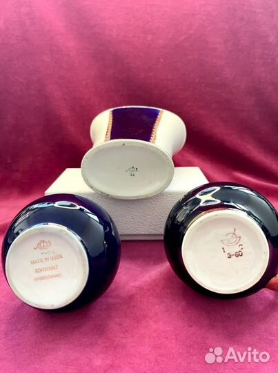 Вазы фарфор лфз кобальт