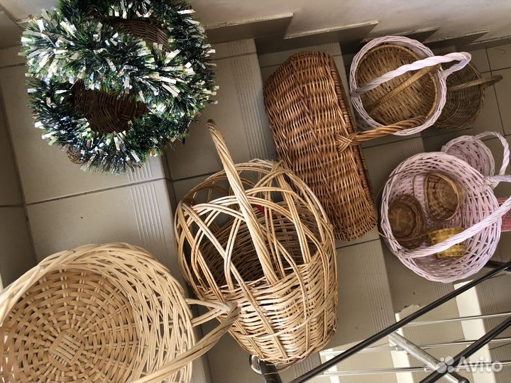 Плетеные корзинки разные