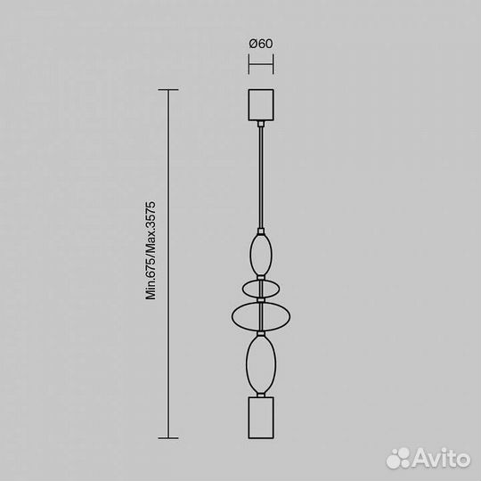 Подвесной светильник Maytoni Monochrome MOD071PL-L8B3K1