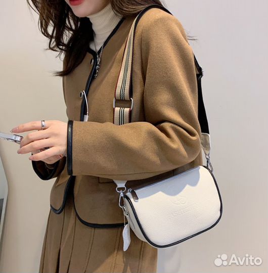 Сумка женская натуральная кожа белая