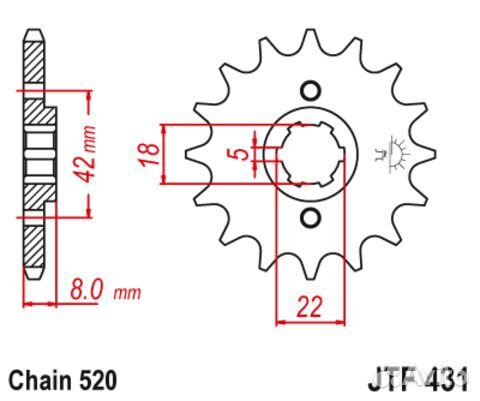 Звезда ведущая JTF431 15