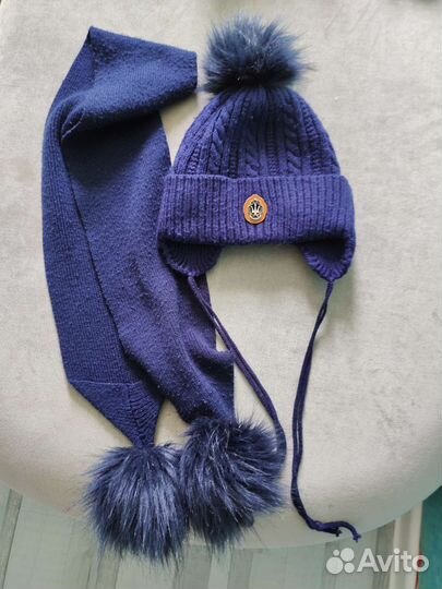 Шапка и шарф для мальчика зима