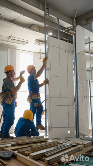 Монтаж гипсокартона