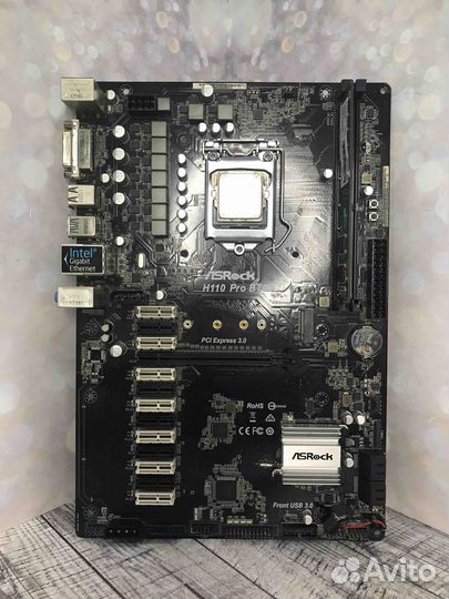 ASRock H110 Pro BTC+, G3900+4Gb DDR4