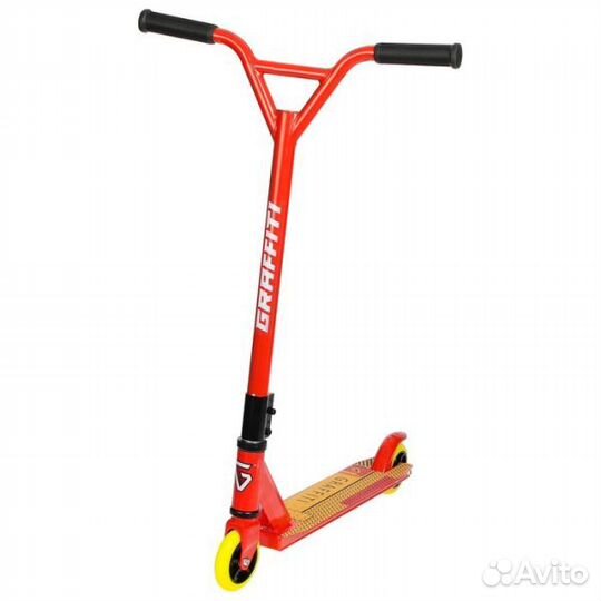 Самокат трюковый graffiti, колёса PU/пластик 100 м