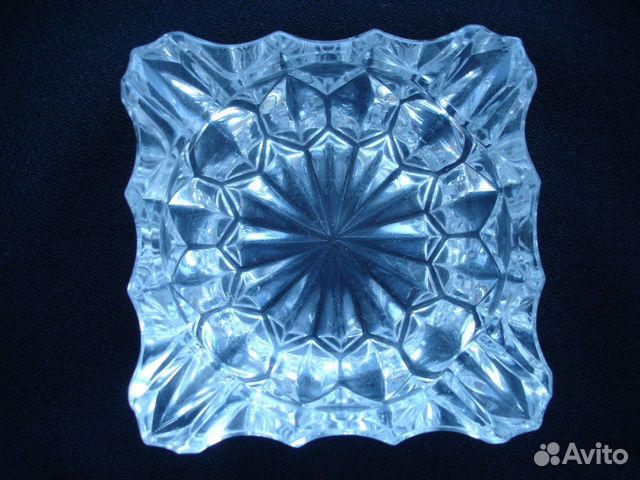 Пепельница, стекло, 11х11 см, СССР