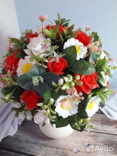 Букет цветов из мыла