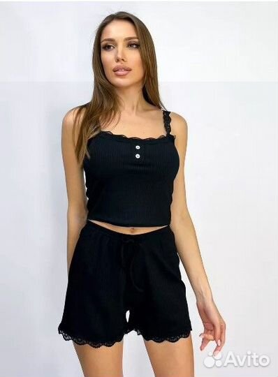 Пижама тройка с шортами и штанами