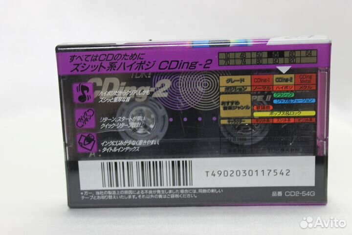 Аудиокассета TDK CDing-2 54.TypeII.Запечатанная