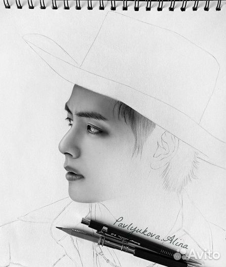 Портрет по фото карандашом