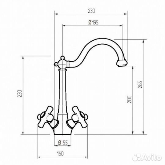 Смеситель для кухни Migliore Provance 18281 золото