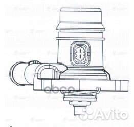 Термостат с ниж. крышкой для а/м Opel Astra J