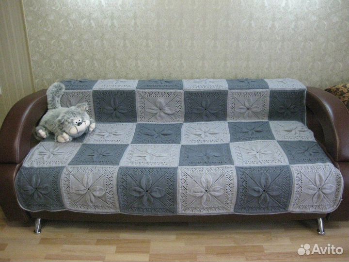 Плед вязаный ручная работа