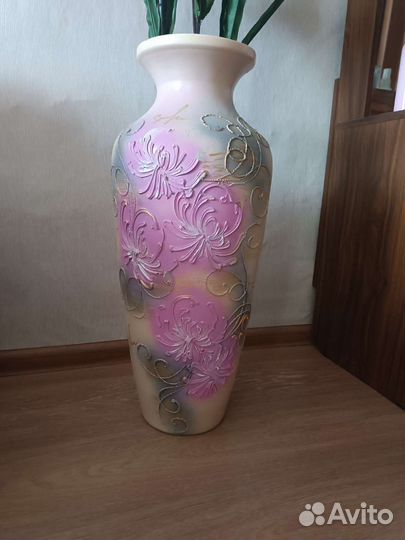 Ваза напольная с цветами