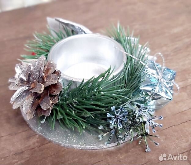 Подсвечник Новогодний, ручгая работа, d10