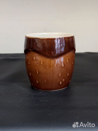 Стакан керамический 250 мл коричневый 8 см