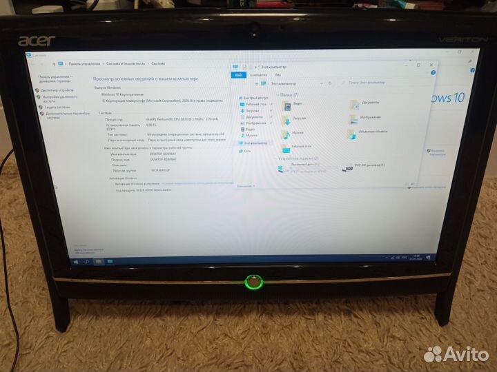 Моноблок acer z2610g