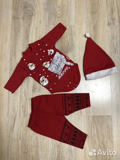 Новогодний детский костюм, боди,штанишки