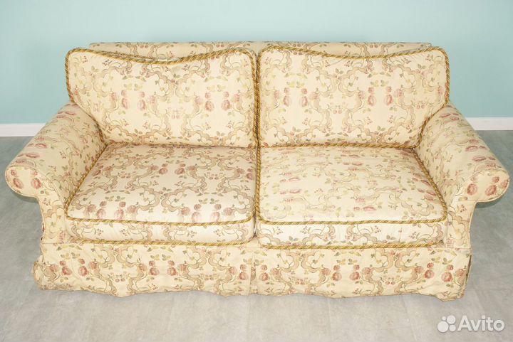 Диван итальянский 180х85х75 см, жёлтый