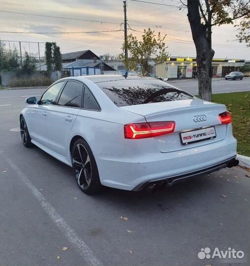 Диффузор Audi A6 14-18гг. S6 для S-line Akrapovic