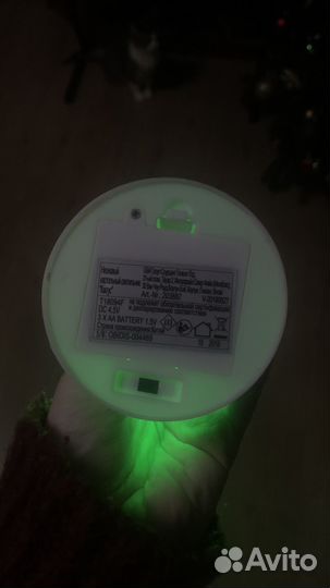 Неоновый Ночник кактус. Зеленый