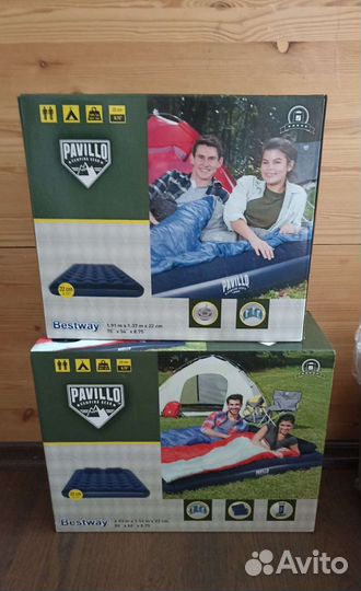 Матрас надувной насос и 2 подушки 203*152*22