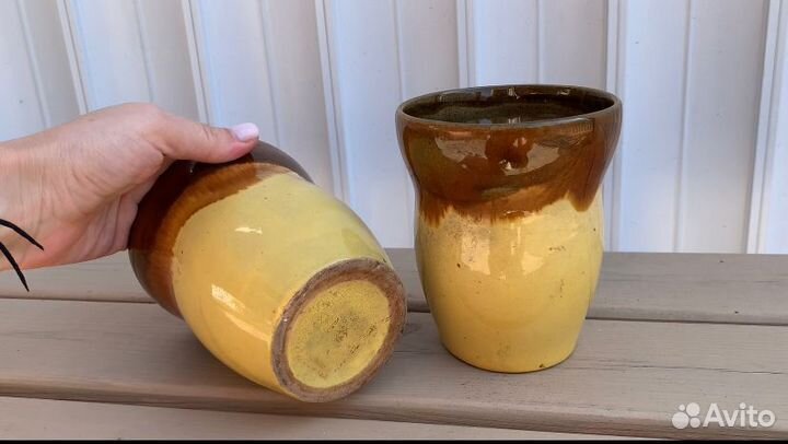 Старинные кружки керамические для молока