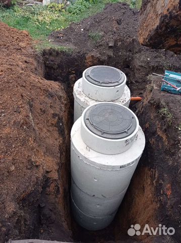 Монтаж септиков, выгребных ям, колодцев, колец