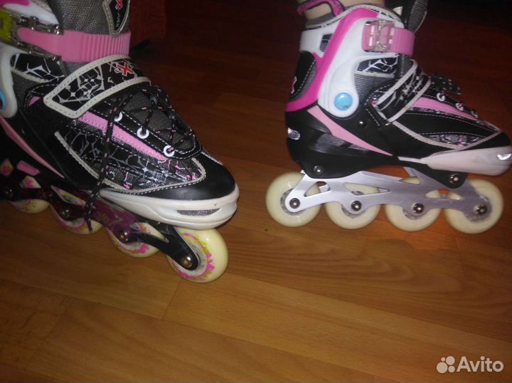 Ролики детские для девочек Раздвижные р.31 до 34