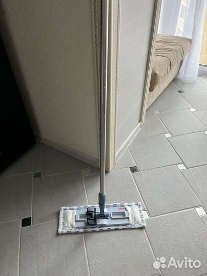 Швабра с отжимом и мопом (тряпкой)