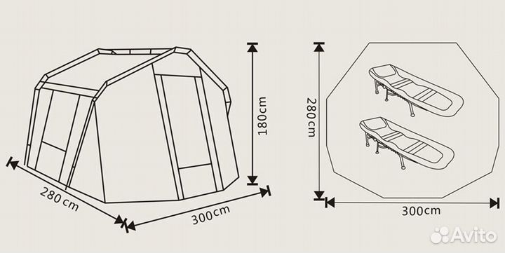Палатка карповая двуместная 2018