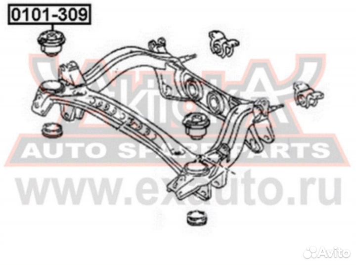 Asva 0101-309 Сайлентблок рычага подвески зад прав/лев