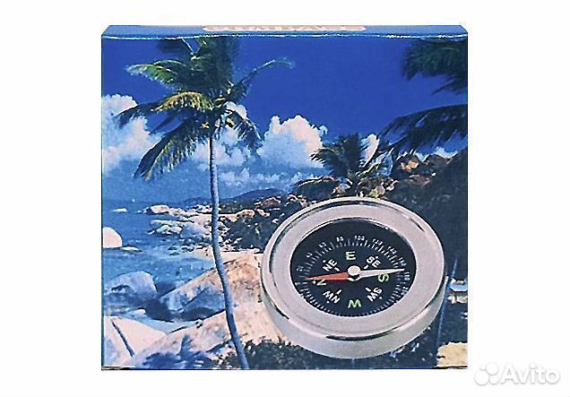Компас туристический в металлическом золотистом ко