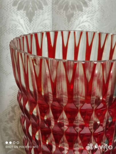 Ваза цветной хрусталь СССР