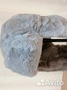Шапка ушанка и шарф вместе плюшевые пушистые