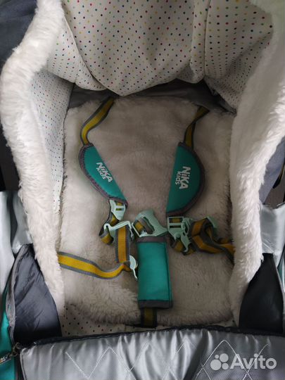 Санки-коляска Ника 7 - 2 с перекидной ручкой